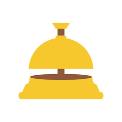 flat design hotel bell icon vector illustration