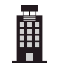 flat design single building icon vector illustration
