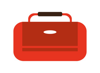 flat design travel suitcase icon vector illustration