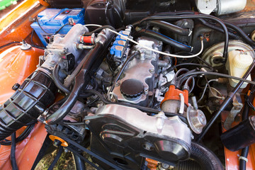Fototapeta premium Retro car engine block