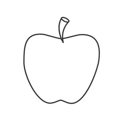 apple organic healthy natural food icon. Flat and Isolated illustration. Vector illustration
