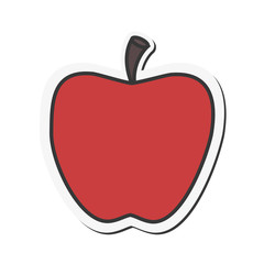 apple organic healthy natural food icon. Flat and Isolated illustration. Vector illustration