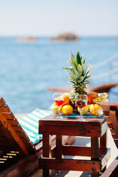 summer picnic on beach