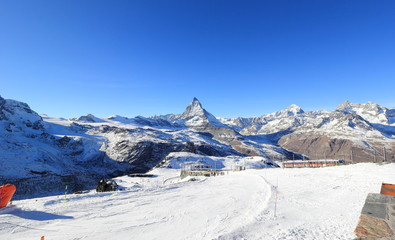 The East Face of the Matterhorn. The Alps, Switzerland.