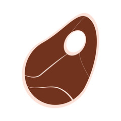 meat organic healthy natural food icon. Flat and Isolated illustration. Vector illustration