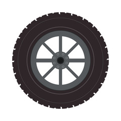 Fototapeta premium wheel car automobile circle machine part icon. Flat and Isolated design. Vector illustration