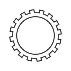 gear cog circle machine part icon. Flat and Isolated design. Vector illustration
