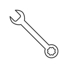 wrench tool repair construction icon. Flat and Isolated design. Vector illustration