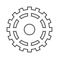 gear cog circle machine part icon. Flat and Isolated design. Vector illustration