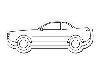 car automobile transport machine icon. Flat and Isolated design. Vector illustration