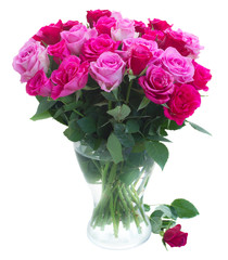 bouquet of fresh pink roses