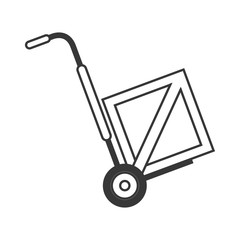 box package delivery shipping icon. Flat and Isolated design. Vector illustration