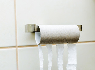 Leere Toilettenpapierrollen