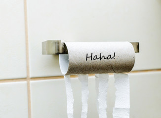 Leere Toilettenpapierrollen