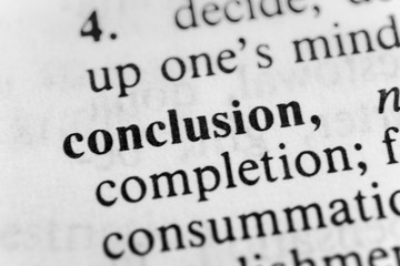 Obraz premium Conclusion