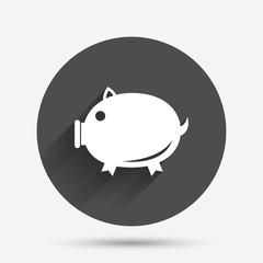 Piggy sign icon. Pork symbol.