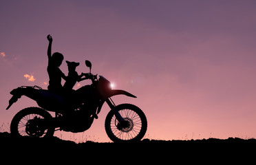Obraz na płótnie Canvas motosiklet sürüş keyfi