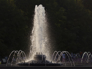The fountain in the park