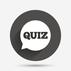 Quiz sign icon. Questions and answers game.