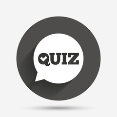 Quiz sign icon. Questions and answers game.