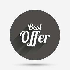 Best offer sign icon. Sale symbol.