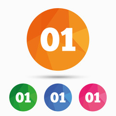 First step sign. Loading process symbol.