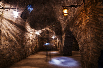 Horror man appears in a dungeon