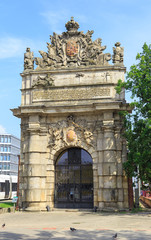 Brama Portowa (strona zachodnia) – brama miejska Szczecina, zbudowana w stylu barokowym w latach 1725-1727 - obrazy, fototapety, plakaty