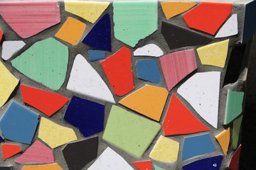 mosaic with different colors at the bottom