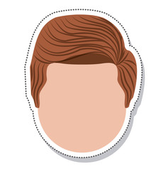 head face man isolated icon vector illustration design