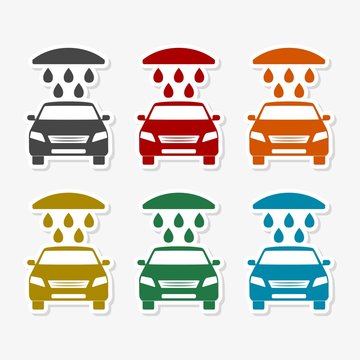 Car wash icons