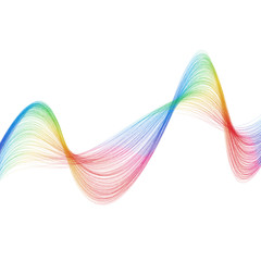 One colorful abstract line