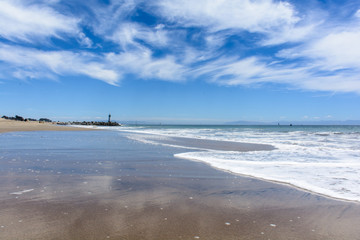 Pacific Beach with Sky Reflection