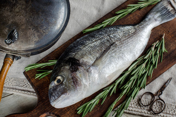 Fresh fish of Dorado.