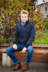 Obraz premium Young handsome man outdoors