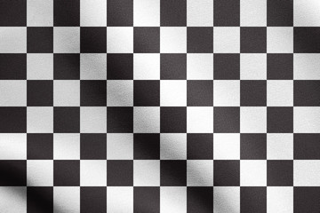 Obraz premium Checkered racing flag waving with fabric texture