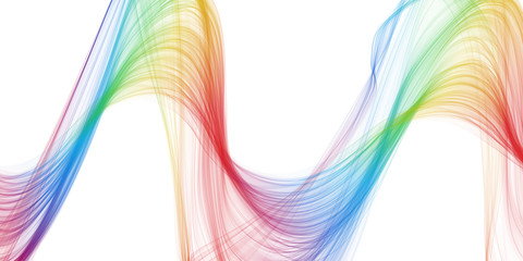 Beautiful detailed wave of color