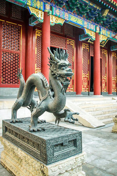 Dragon bronze statue - Forbidden City, Beijing, China