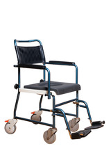 Commode wheelchair for disabled person isolated