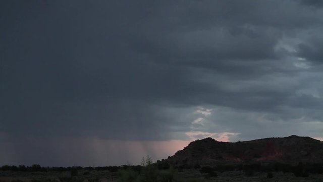 Gallup New Mexico - Desert Rain Storm with Lightning