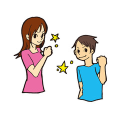 Men and women of guts pose