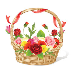 Fototapeta na wymiar flower in basket