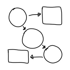 Hand drawn a graphics symbols geometric shapes graph to input in