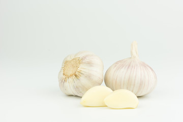 Garlic isolated on white background