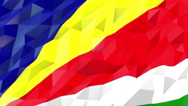 Seychelles 3D Wallpaper Animation, National Symbol, Low Polygonal Glossy Origami Style