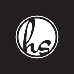 initial letter logo circle with ring white color