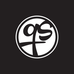 initial letter logo circle with ring white color