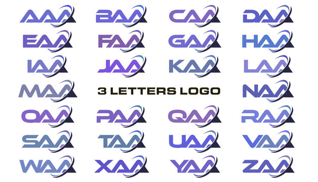 3 letters modern swoosh logo AAA, BAA, CAA, DAA, EAA, FAA, GAA, HAA, IAA, JAA, KAA, LAA, MAA, NAA, OAA, PAA, QAA, RAA, SAA, TAA, UAA, VAA, WAA, XAA, YAA, ZAA.