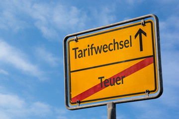 Schild 112 - Tarifwechsel
