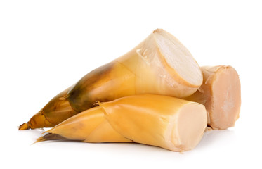 Bamboo shoot isolated on the white background